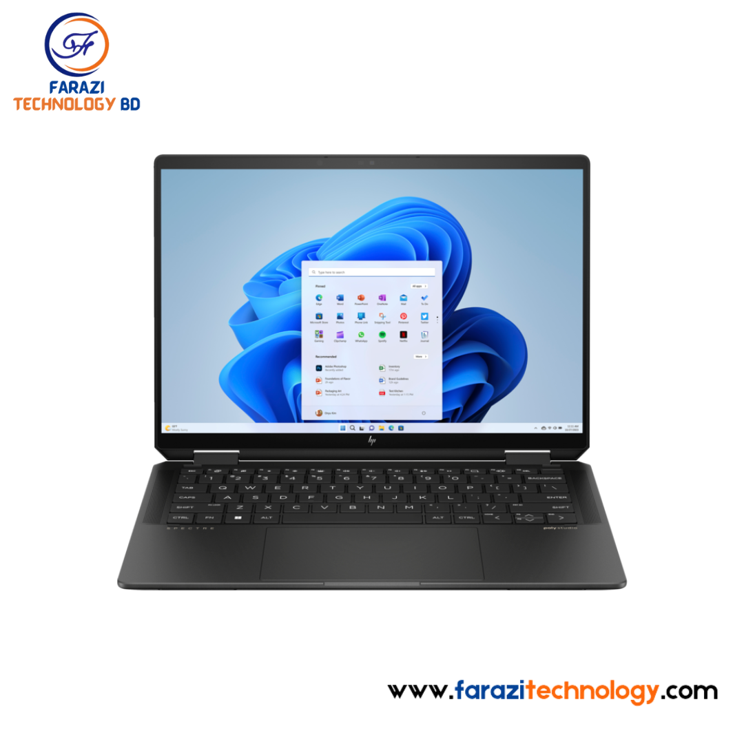 HP Spectre x360 14-eu0036nia Intel® Core™ Ultra 7 155H Series 1 (2024) – 16GB ON-BOARD LPDDR5X RAM / 1TB SSD | 14″ Diagonal 2.8K UWVA OLED Display | Intel® Arc™ Graphics | Windows 11 | High-End Laptop (Nightfall Black) - Image 3